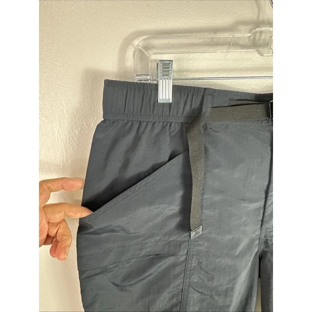 Eddie Bauer Men's L Ripstop Tech Short Black Nylon Belt NWT Inseam 7.75